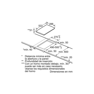 Balay 3EB930LQ hobs Negro Integrado Con placa de inducción 2 zona(s)