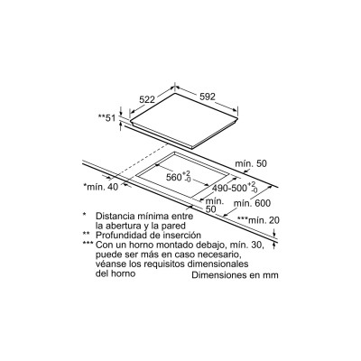 Balay 3EB965LR hobs Negro Integrado Con placa de inducción 3 zona(s)