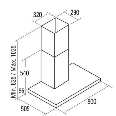 CATA BETA 600 De techo Acero inoxidable 780 m³ h