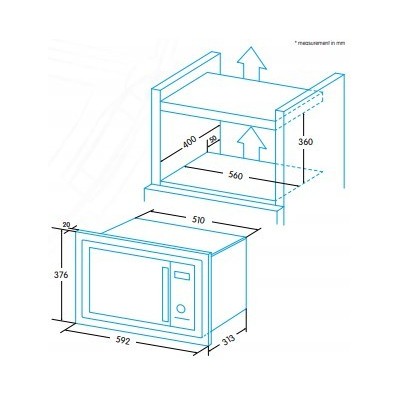 Edesa EMW-2020-I X Acero inoxidable Solo microondas Integrado 20 L 700 W