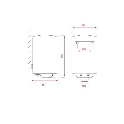 Teka EWH 100 C Vertical Depósito (almacenamiento de agua) Sistema de calentador único Blanco