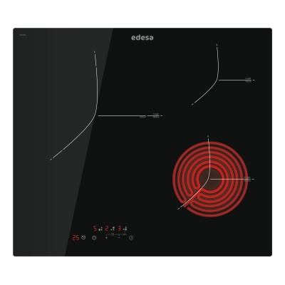 Edesa EVT-6328 R Negro Integrado 59 cm Cerámico 3 zona(s)