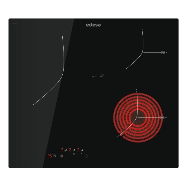 Edesa EVT-6328 R Negro Integrado 59 cm Cerámico 3 zona(s)