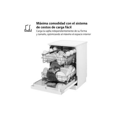 LG DF030FW lavavajillas Independiente 13 cubiertos E