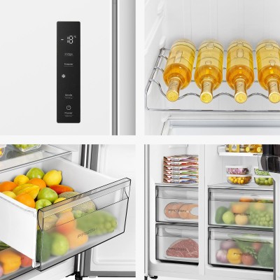 Hisense RS3P538NEWE nevera puerta lado a lado Integrado Independiente 534 L E Blanco