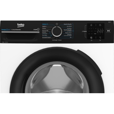 Beko b300 BM3WFSU38213 lavadora Carga frontal 8 kg 1200 RPM Negro, Blanco