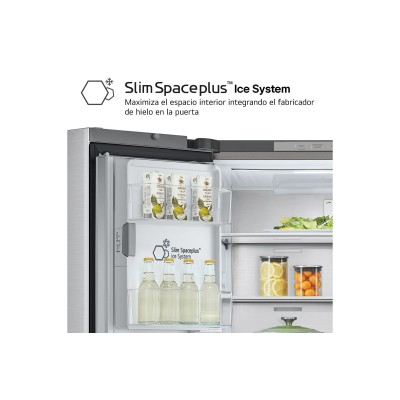 LG InstaView GMG961EVKE nevera puerta lado a lado Independiente 637 L E Negro, Acero inoxidable