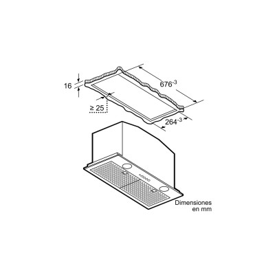 Balay 3BF277EX campana Encastrada Acero inoxidable 730 m³ h