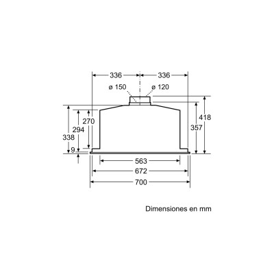 Balay 3BF277EX campana Encastrada Acero inoxidable 730 m³ h
