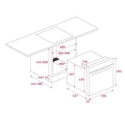 Teka HBE 490 ME WH 72 L 2593 W Blanco