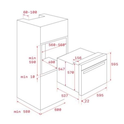 Teka HBE 615 ME 70 L 2615 W Acero satinado