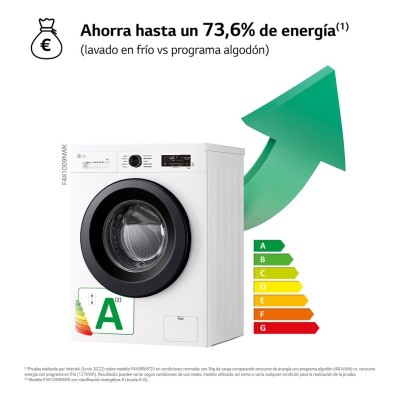LG F4X1009NWK lavadora Carga frontal 9 kg 1400 RPM Blanco