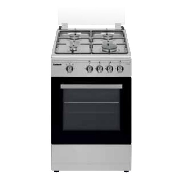 Corbero CCSF45020BX cocina Cocina independiente Encimera de gas Negro, Acero inoxidable