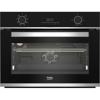 Beko b300 BBCM13300XC horno 48 L Negro, Acero inoxidable