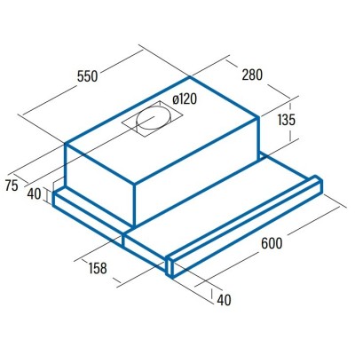 CATA TF 5260 WH Encastrada Blanco 325 m³ h