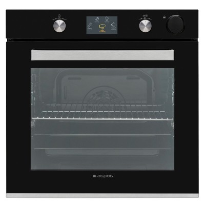Aspes AHE1400VP horno 78 L 3100 W Negro, Acero inoxidable