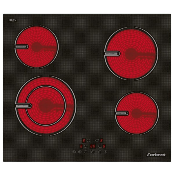 Corbero CCVG8422 hobs Negro Integrado 59 cm Con placa de inducción 4 zona(s)