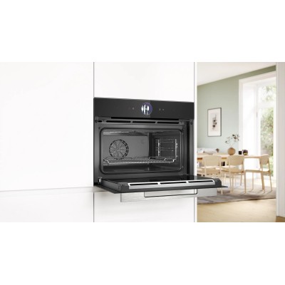 Bosch Serie 8 CSG7361B1 horno de vapor Medio Negro Tocar