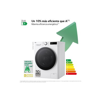 LG F4DR6010A0W lavadora-secadora Independiente Carga frontal Blanco A