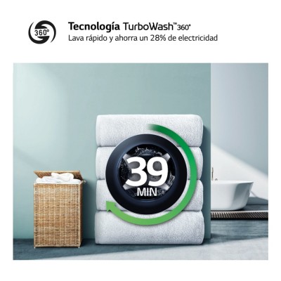 LG F4DR6010A0W lavadora-secadora Independiente Carga frontal Blanco A