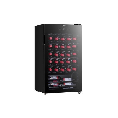 Midea MDRW111FGG22 enfriador de vino Nevera de vino Independiente Negro 24 botella(s)