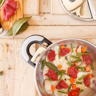 BRA A185501 olla a presión 4,5 L Plata