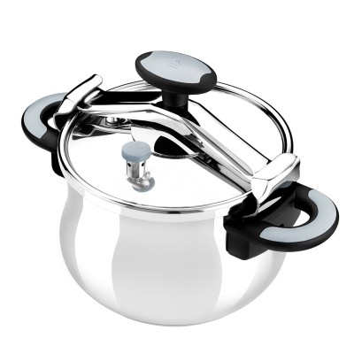 BRA A185502 olla a presión 6 L Plata