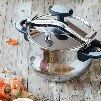 BRA A185503 olla a presión 8 L Plata