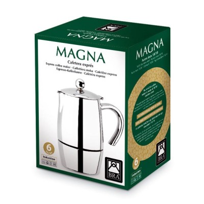 BRA Magna A170435 Cafetera italiana 0,5 L Acero inoxidable