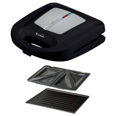 Comelec SA 1216 sandwichera 850 W Negro, Acero inoxidable