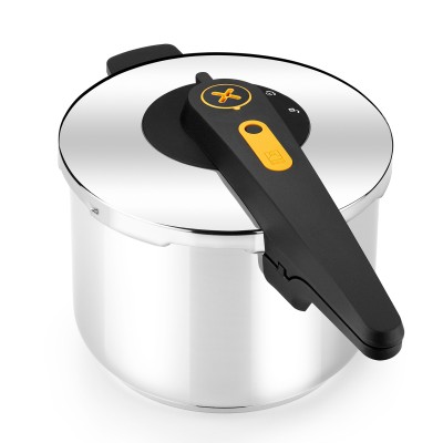 BRA A185701 olla a presión 4 L Negro, Plata
