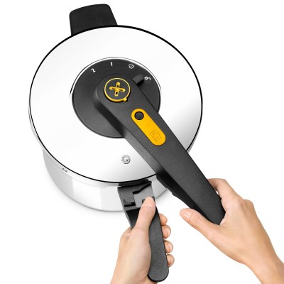 BRA A185702 olla a presión 6 L Negro, Plata