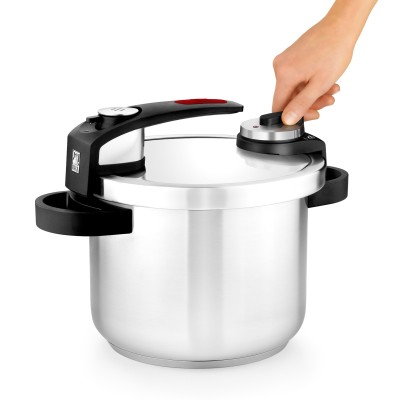 BRA A185601 olla a presión 4 L Plata