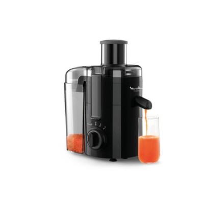 Moulinex JU3708 Licuadora centrífuga 350 W Negro, Acero inoxidable