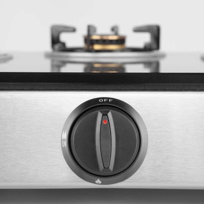 Orbegozo FO 3520 hobs Negro, Acero inoxidable Encimera Encimera de gas 3 zona(s)