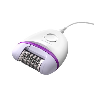 Philips Satinelle Essential Depiladora con cable compacta, perfilador para zona bikini incl.