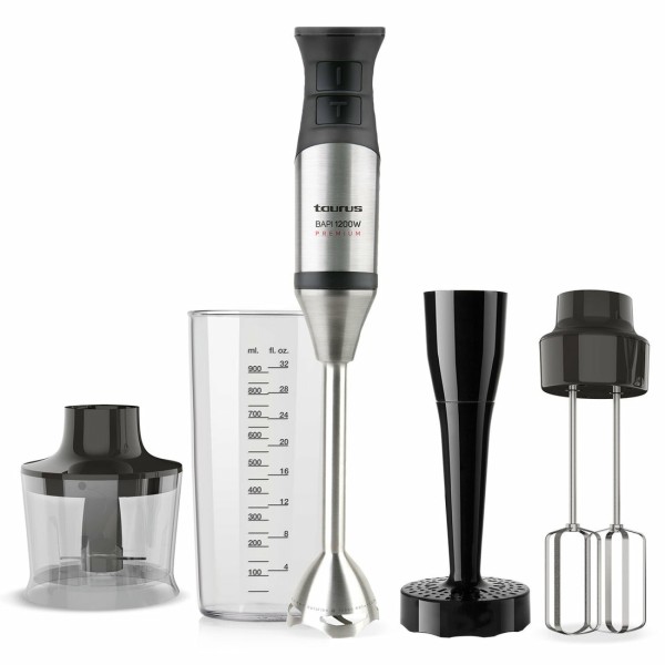 Taurus Bapi 1200 Premium Fullset Batidora de inmersión 1200 W Negro, Acero inoxidable