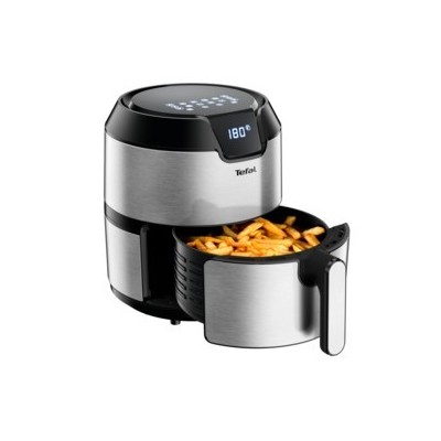Tefal Easy Fry EY401D Sencillo 4,2 L Independiente 1500 W Freidora de aire caliente Negro, Acero inoxidable