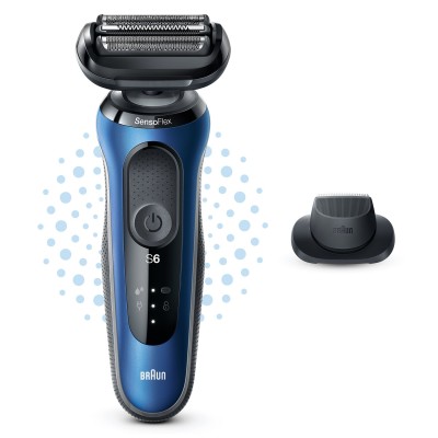 Braun Series 6 61-B1200s Máquina de afeitar de láminas Recortadora Negro, Azul