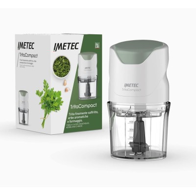 Imetec TritaCompact picadora eléctrica de alimentos 0,4 L 350 W Verde, Blanco