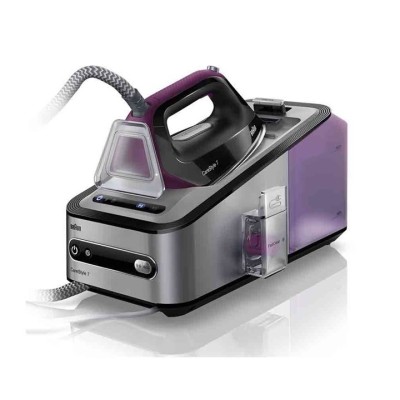 Braun CareStyle 7 IS 7144 BK Plancha vapor-seco Suela de Eloxal 2400 W Negro, Púrpura, Plata