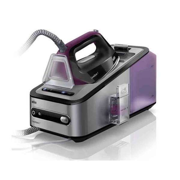 Braun CareStyle 7 IS 7144 BK Plancha vapor-seco Suela de Eloxal 2400 W Negro, Púrpura, Plata
