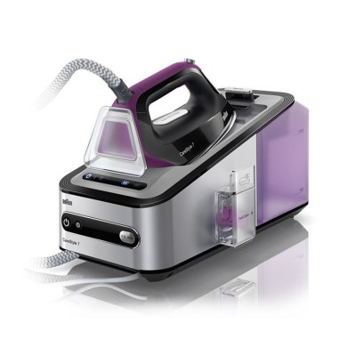 Braun CareStyle 7 IS 7144 BK Plancha vapor-seco Suela de Eloxal 2400 W Negro, Púrpura, Plata