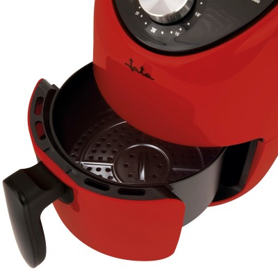 JATA JEFR1222 freidora Sencillo 2 L Independiente 1000 W Freidora de aire caliente Negro, Rojo