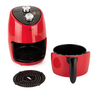 JATA JEFR1222 freidora Sencillo 2 L Independiente 1000 W Freidora de aire caliente Negro, Rojo