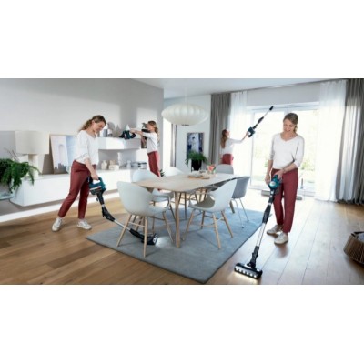 Bosch BSS71125AH aspiradora de pie y escoba eléctrica Aspiradora escoba 2 en 1 Batería Secar Sin bolsa Negro, Azul