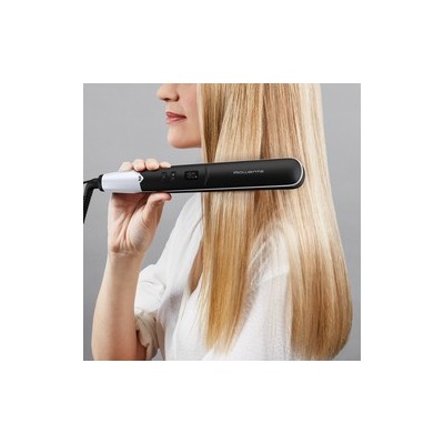 Rowenta Express Shine SF4621 Plancha de pelo Caliente Negro, Plata