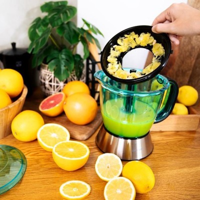 Cecotec 03351 exprimidor Exprimidor lenta 40 W Negro, Azul, Acero inoxidable