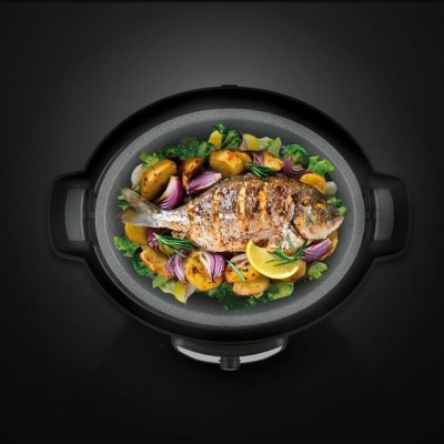 Cecotec Olla GM H Ovall 8 L 1000 W Negro, Acero inoxidable