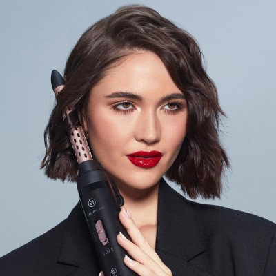 Bellissima 11886 Utensilio de peinado Cepillo de aire caliente Caliente Negro, Rosa 800 W 1,8 m